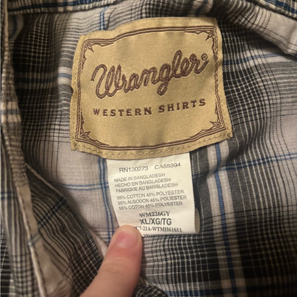 Wrangler Checkered Western Shirt